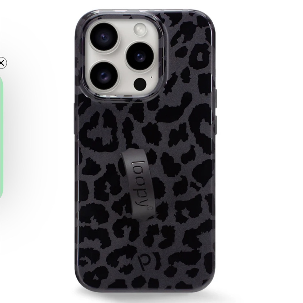 Loopy Case Black Leopard iPhone 16 Pro Case